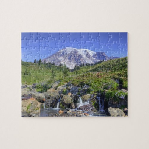 USA Washington Mt Rainier NP Mt Rainier and 2 Jigsaw Puzzle