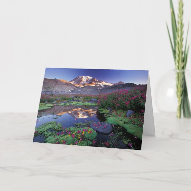 USA, Washington, Mt. Rainier NP, sunrise, Card (Front)