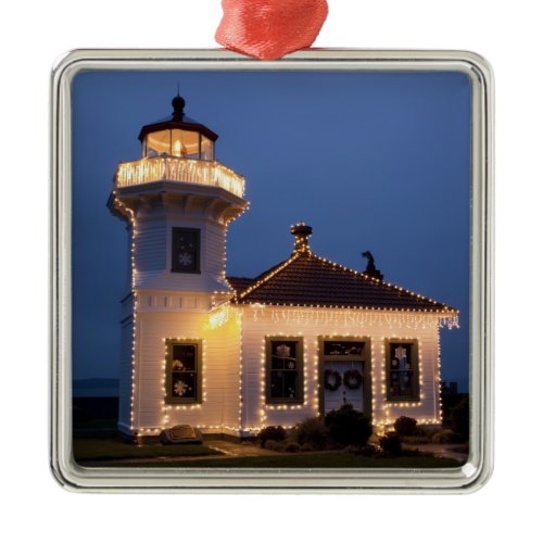 USA, Washington, Mukilteo. Mukilteo Lighthouse Metal Ornament