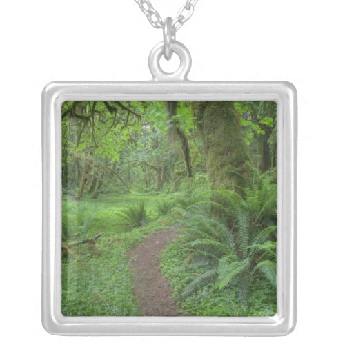 USA Washington Olympic National Park Silver Plated Necklace