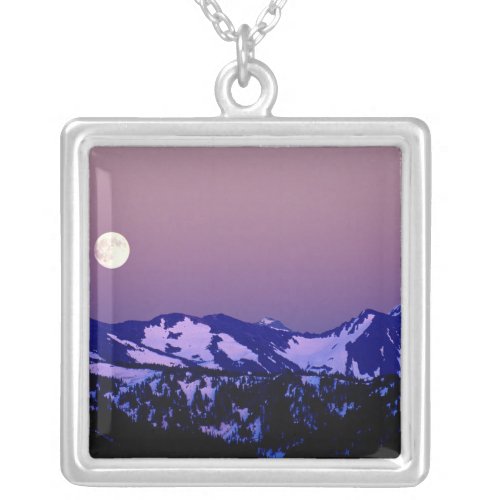 USA Washington Port Angeles Olympic National Silver Plated Necklace