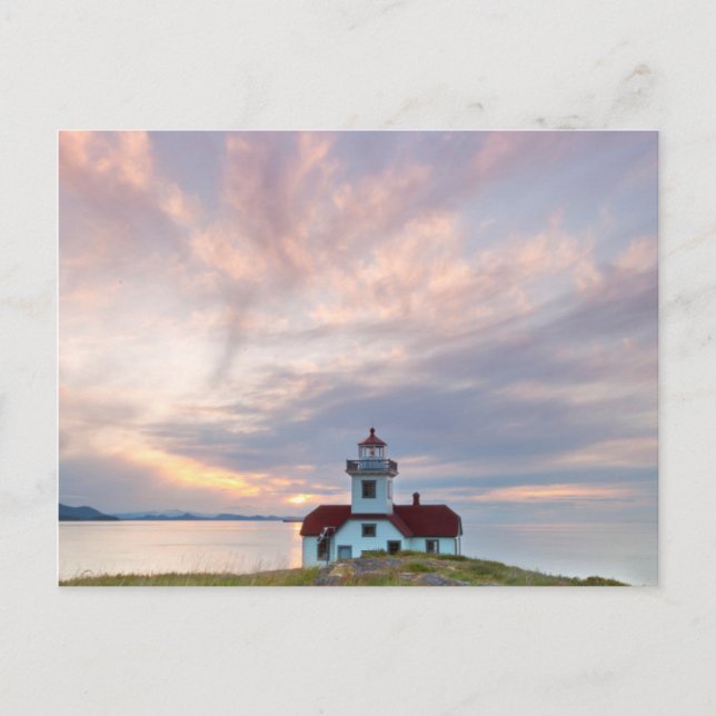 USA, Washington, San Juan Islands. Sunset Postcard (Front)