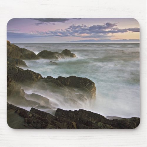 USA Washington San Juan Islands  Waves crash Mouse Pad