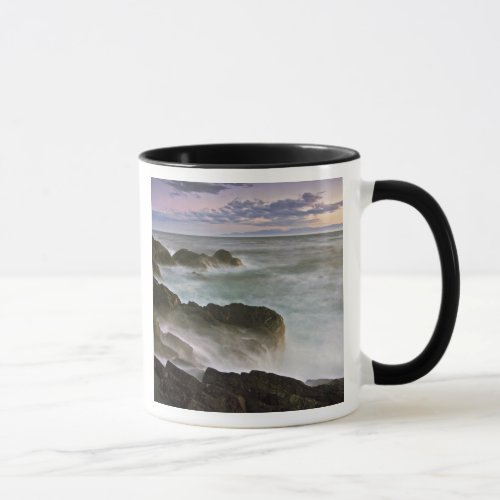 USA Washington San Juan Islands  Waves crash Mug