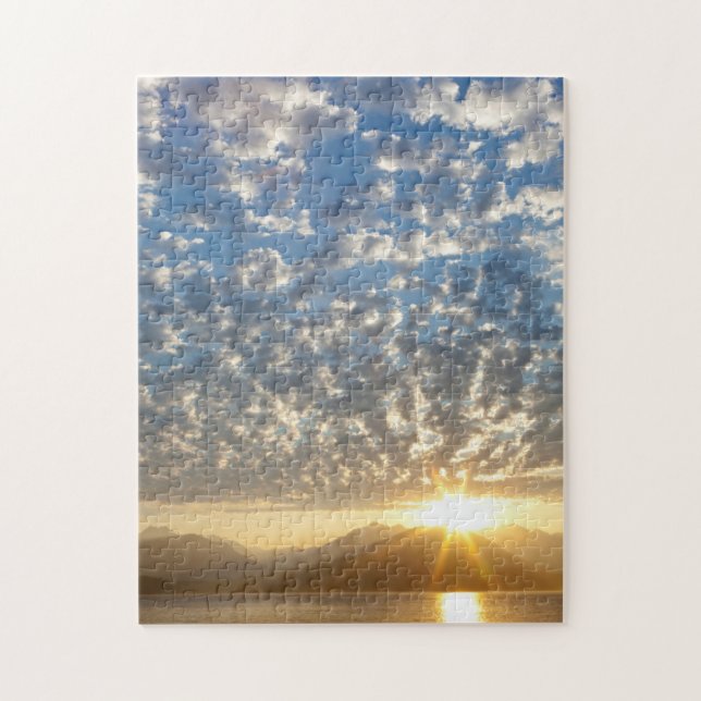 USA, Washington, Seabeck. Sunset Jigsaw Puzzle (Vertical)