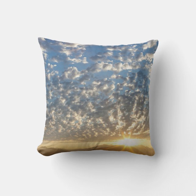 USA, Washington, Seabeck. Sunset Throw Pillow (Front)
