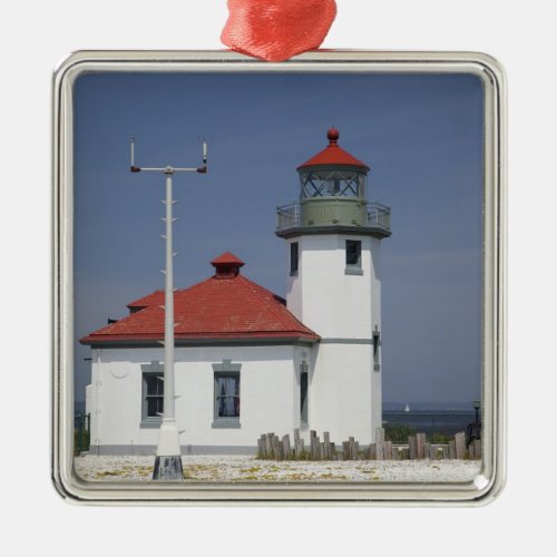 USA Washington Seattle Alki Point Lighthouse 2 Metal Ornament