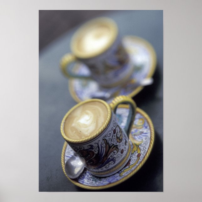 USA, Washington, Seattle, Espresso drinks in Poster (Front)