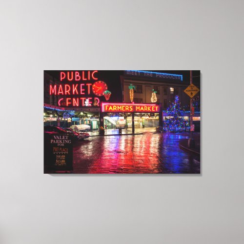 USA Washington Seattle Pike Place Market Canvas Print