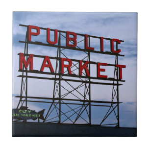 USA, Washington, Seattle, Pike Street Market Ceramic Tile