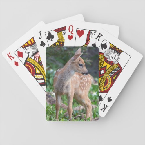 USA Washington State Blacktail Deer Fawn Poker Cards