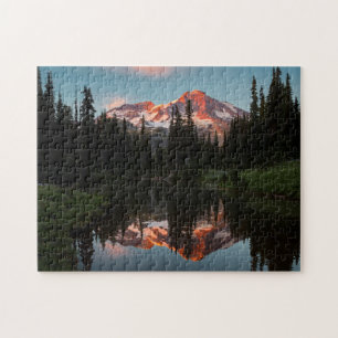 USA, Washington State. Mt. Rainier Reflected Jigsaw Puzzle