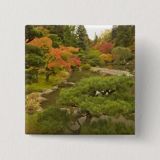 USA, Washington State, Seattle. Japanese Pinback Button (Front)