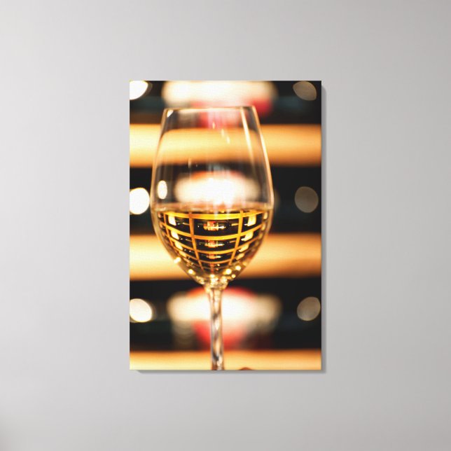USA, Washington, Walla Walla. Wine Glass Canvas Print (Front)