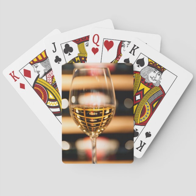 USA, Washington, Walla Walla. Wine Glass Poker Cards (Back)