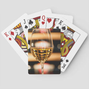USA, Washington, Walla Walla. Wine Glass Poker Cards