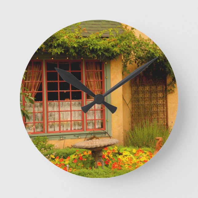 USA, Washington, Woodinville, The Herbfarm Round Clock (Front)