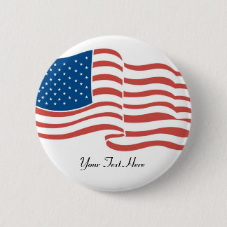 USA-Waving Flag Button