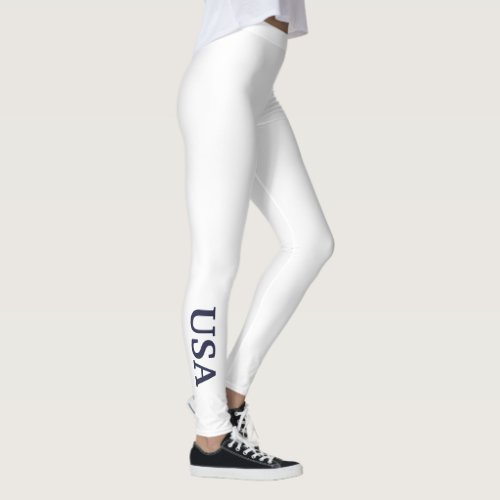 USA White Leggings