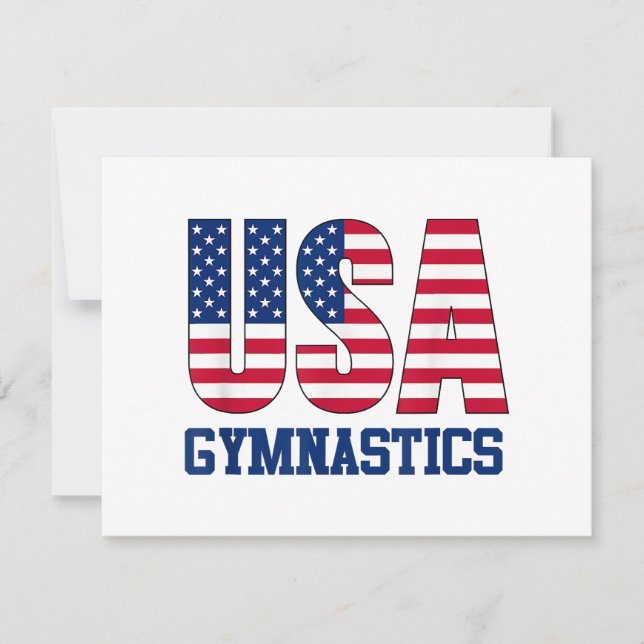 USA with American Flag Gymnastics Sports (Front)