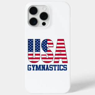 USA with American Flag Gymnastics Sports iPhone 15 Pro Max Case
