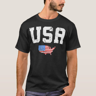 Usa Women Men Patriotic American Flag July 4Th T-Shirt