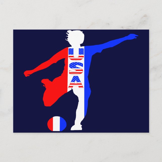 USA Women's Soccer Logo Postcard (Front)