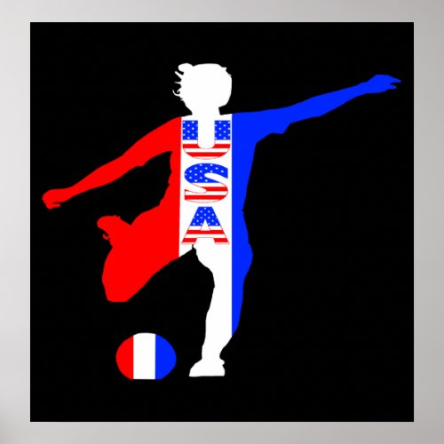 USA Womens Soccer Logo Poster