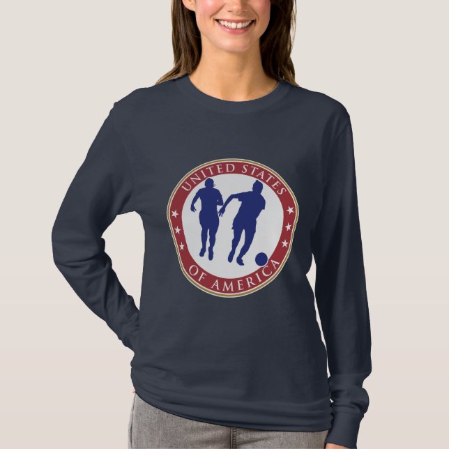USA Women's Soccer Long Sleeve T-Shirt (Front)