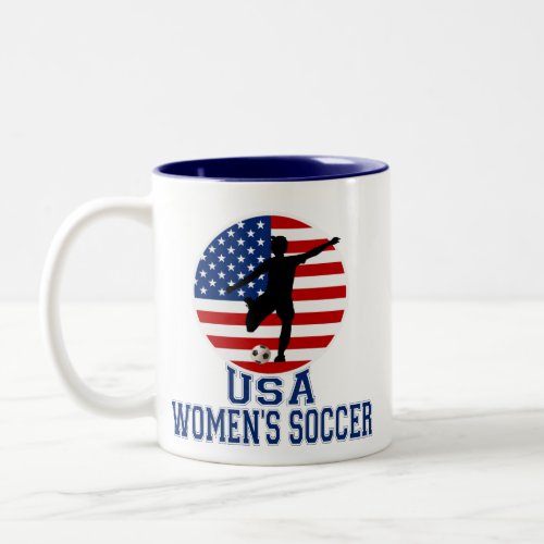 USA Womens Soccer Two_Tone Coffee Mug