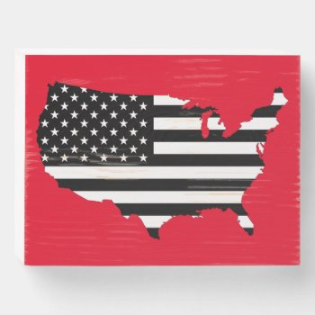 Usa Wooden Box Sign by Crosier at Zazzle