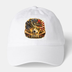 USA World Cup 2026 Golden Liberty Soccer Art Hat