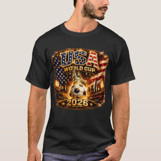 USA World Cup 2026 Vintage Liberty Soccer Art T-Shirt