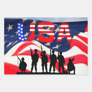 USA WRAPPING PAPER SHEETS