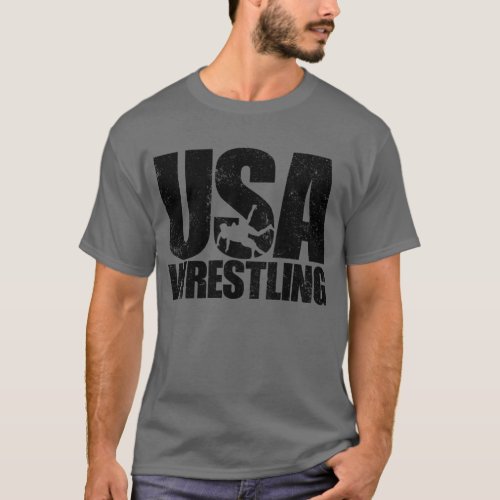USA Wrestling Mens Wrestling Team Wrestler T_Shirt