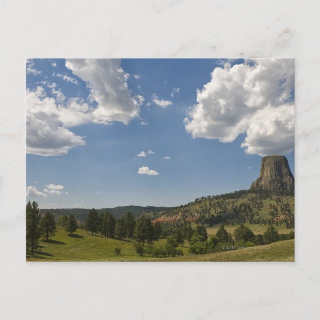 USA, Wyoming, Clouds over Devil's Tower Postcard (Front)