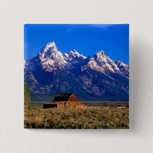USA, Wyoming, Grand Teton National Park, Morning Pinback Button (Front)