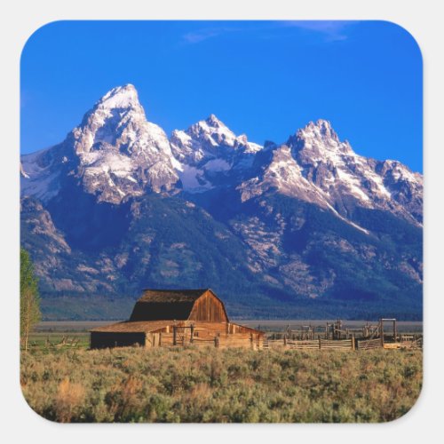 USA Wyoming Grand Teton National Park Morning Square Sticker