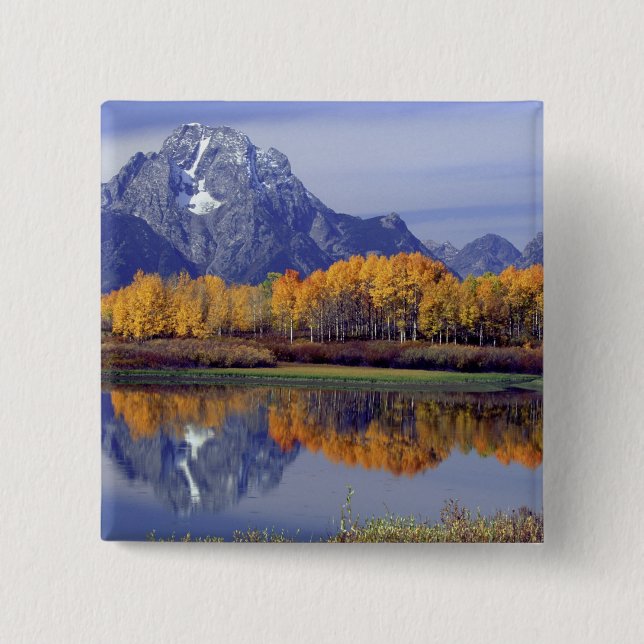 USA, Wyoming, Grand Teton National Park. Mt. Pinback Button (Front)