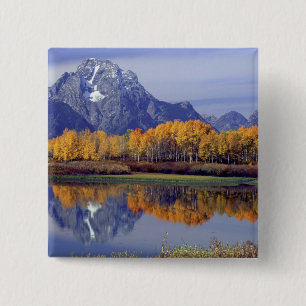 USA, Wyoming, Grand Teton National Park. Mt. Pinback Button