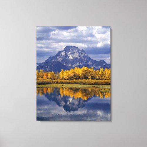 USA Wyoming Grand Teton NP Against the Canvas Print