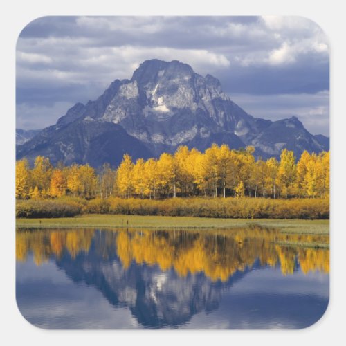 USA Wyoming Grand Teton NP Against the Square Sticker