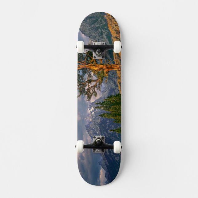 USA, Wyoming, Grand Teton NP. Sunrise greets a Skateboard Deck (Front)