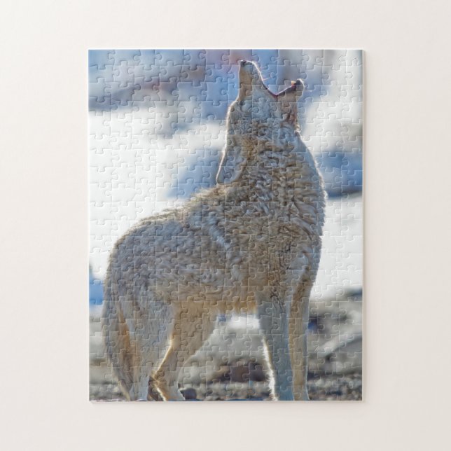 USA, Wyoming, Yellowstone National Park, Coyote Jigsaw Puzzle (Vertical)