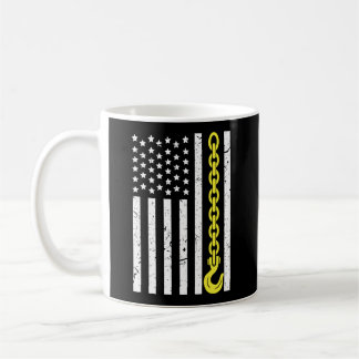 Usa Yellow Thin Line Hook Tow Truck American Drive Coffee Mug