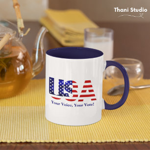 USA Your Voice Your Vote Election Politics Mug