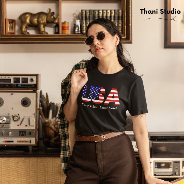 USA Your Voice Your Vote Election Politics Women Tri-Blend Shirt (Creator Uploaded)