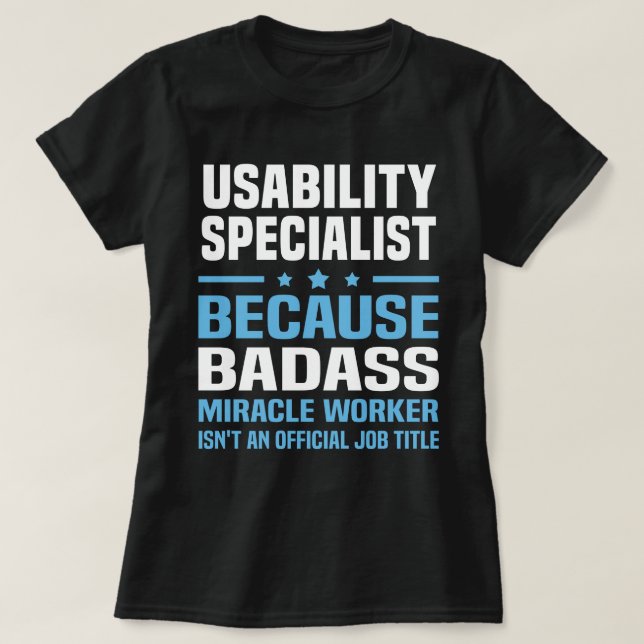 Usability Specialist T-Shirt (Design Front)