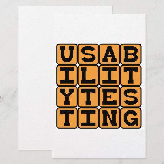 Usability Testing, Beta Stage Testing (Front/Back)