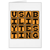 Usability Testing, Beta Stage Testing Cards (Front)